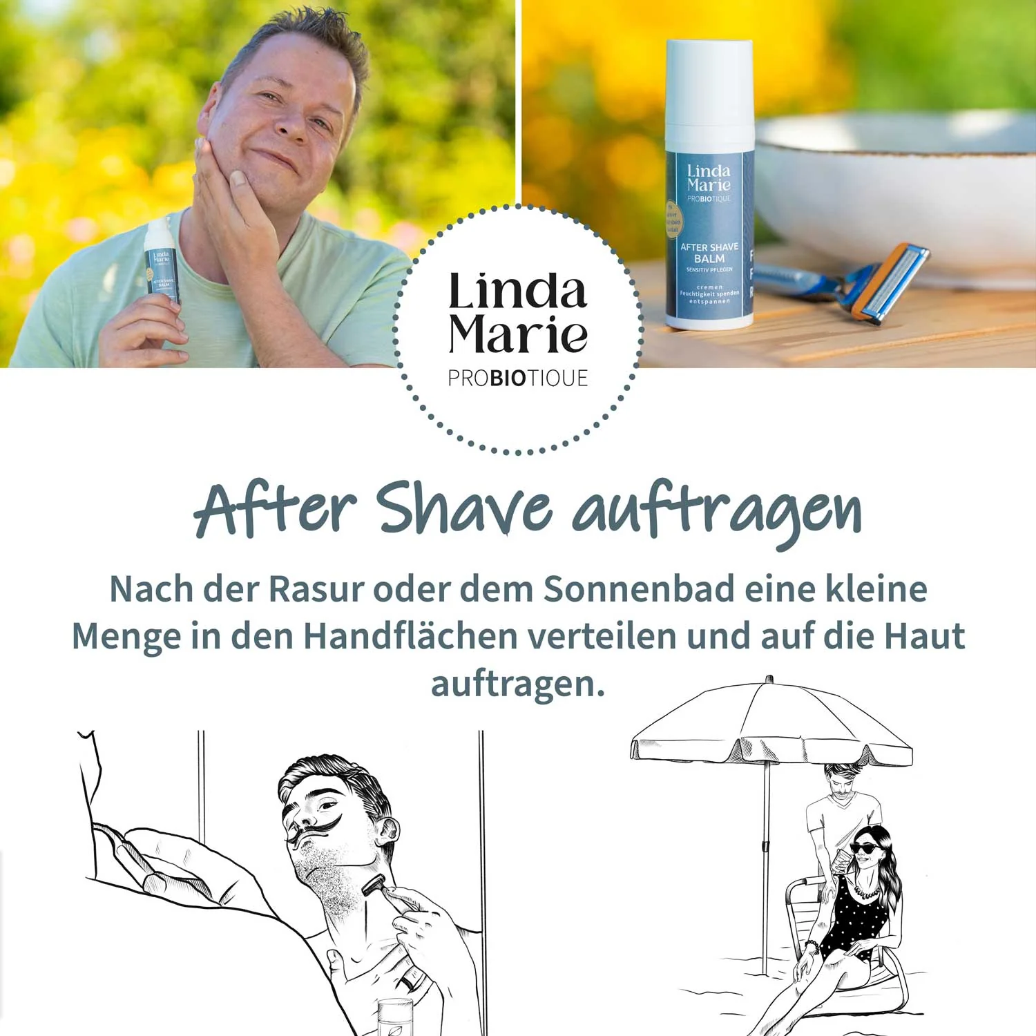 Linda Marie PROBIOTIQUE – After Shave Balm - sensitiv pflegen - Image 8