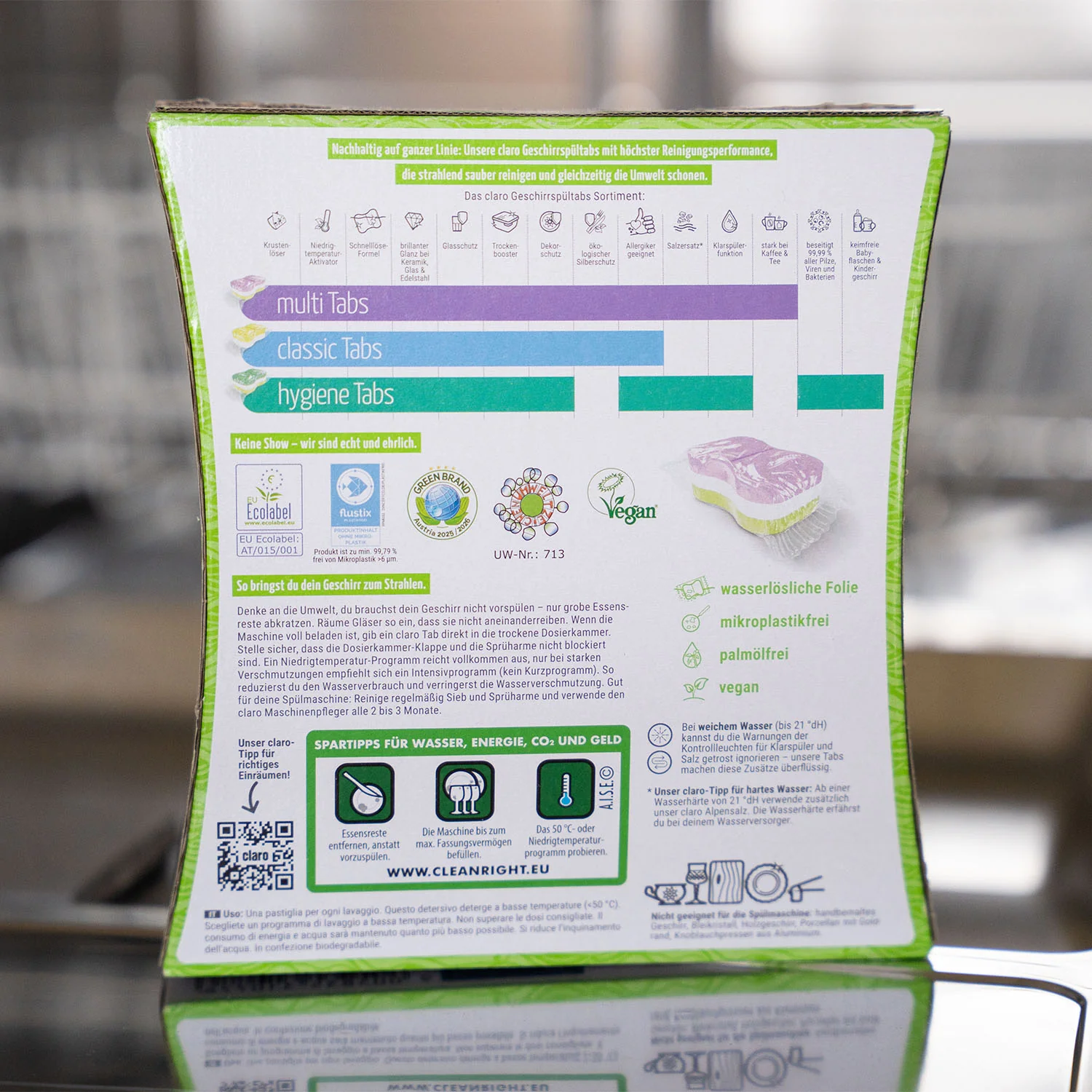 claro Geschirrspültabs multi 25 Stück EcoLabel - Image 4