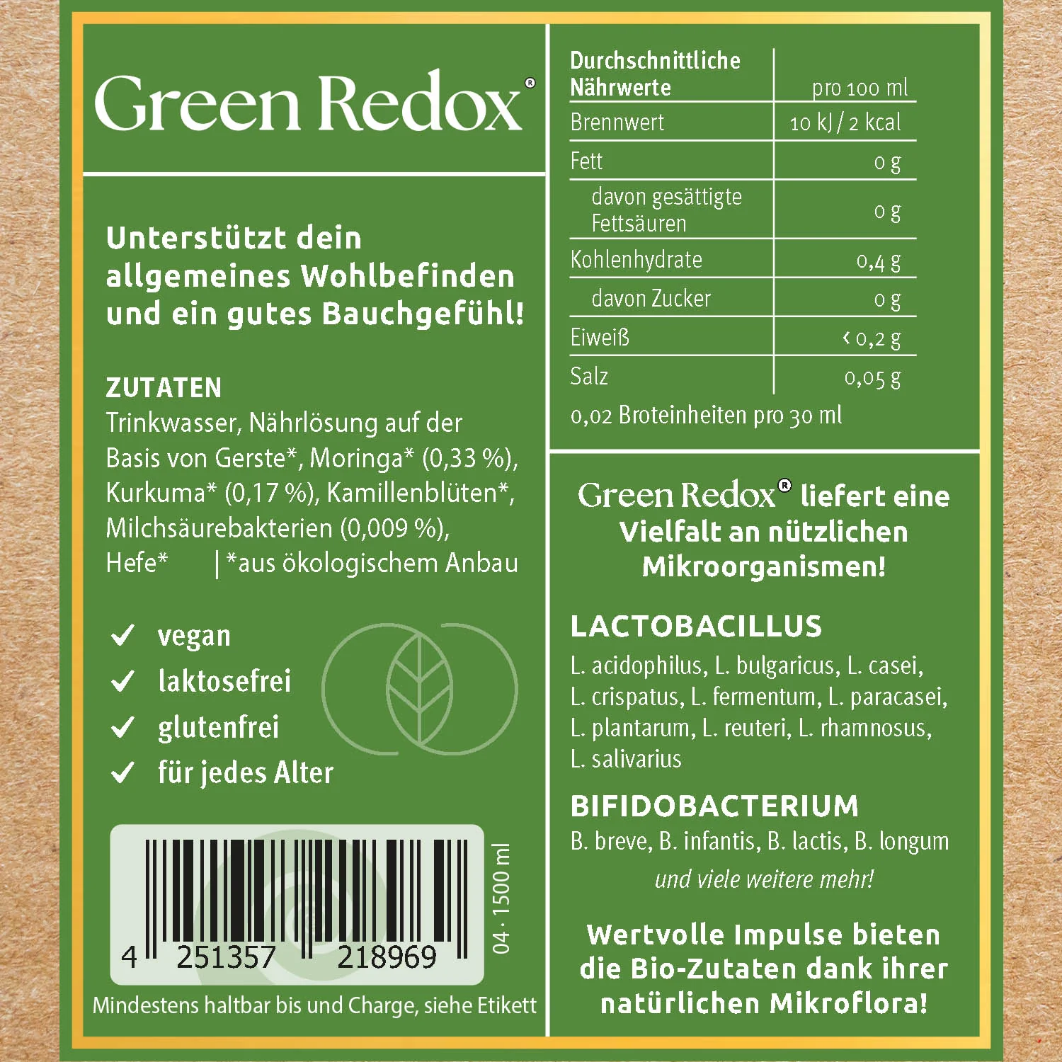 Green Redox ® - veganes EM-Tonicum mit Kurkuma & Moringa - Image 8