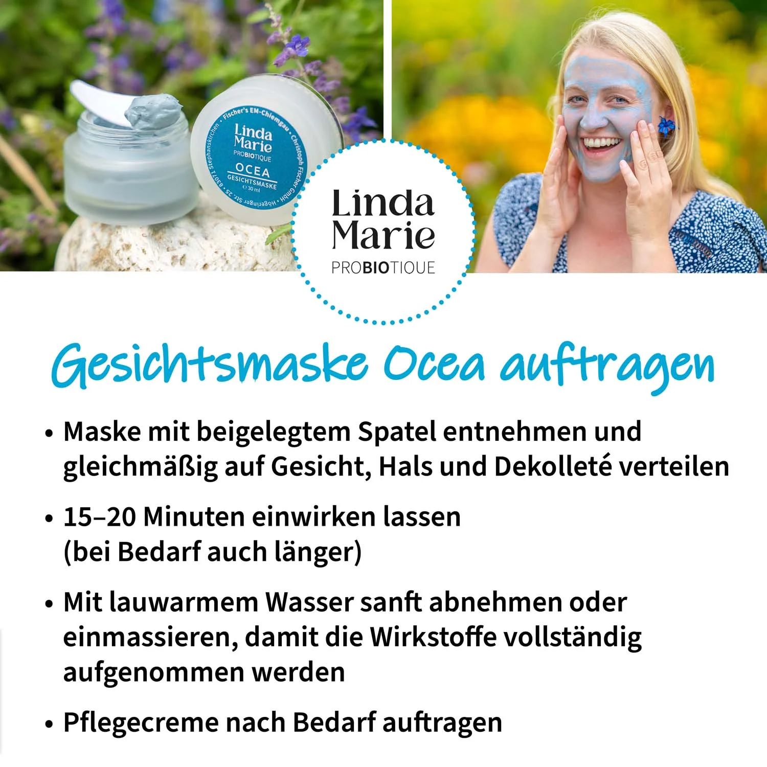 Linda Marie PROBIOTIQUE Gesichtsmaske Ocea, 30 ml - Image 10